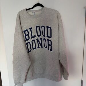 & Other Stories Gray Sweatshirt with Navy Print